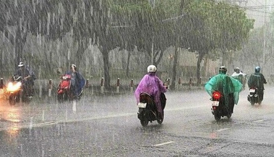 Bắc Bộ, Trung Bộ có mưa to đến rất to và dông
