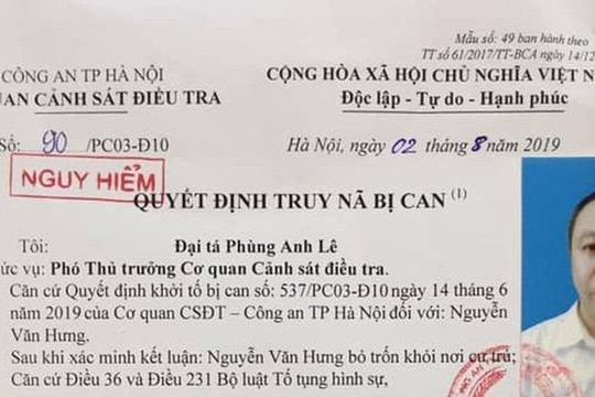 Truy nã Phó Tổng Giám đốc Công ty CP Tập đoàn HTV Việt Nam