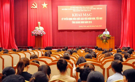 Trên 3.000 thí sinh tham dự thi tuyển viên chức giáo viên mầm non, tiểu học