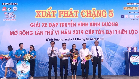 Tay đua Mai Công Hiếu giành áo vàng chặng 5 Giải đua xe đạp Truyền hình Bình Dương
