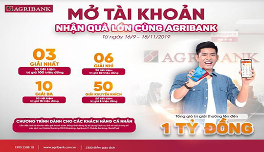 Giao dịch nhanh – trúng thưởng lớn cùng Agribank