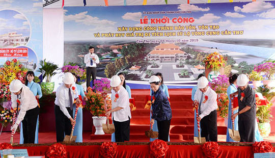 Chủ tịch Quốc hội dự lễ khởi công công trình bảo tồn, tôn tạo Di tích Lộ Vòng Cung Cần Thơ