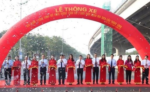 Đường vành đai 3 dưới thấp, đoạn Mai Dịch - Cầu Thăng Long thông xe giai đoạn 1