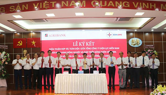 Agribank và Tổng Công ty Điện lực miền Nam ký kết thỏa thuận hợp tác toàn diện
