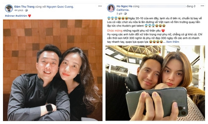 Không chỉ đường yêu, cách chúc 20/10 của Cường Đô La - Đàm Thu Trang và Hà Hồ - Kim Lý giống nhau đến ngỡ ngàng