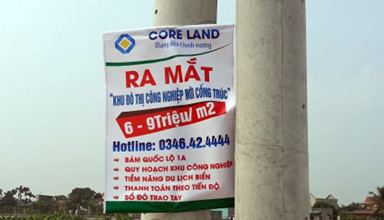 Thanh Hóa: Công ty địa ốc Core Land tự vẽ dự án, thổi giá đất lên cao