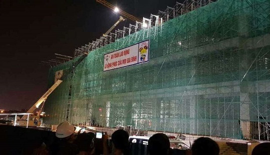 Hải Dương: Sập giàn giáo, 5 công nhân bị thương