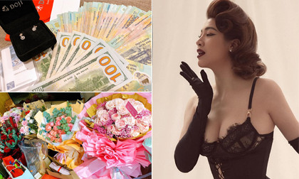 Pha Lê khoe quà sinh nhật 'ngập' hoa, tiền mặt và trang sức đắt tiền