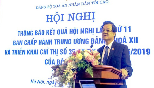 TANDTC thông báo kết quả Hội nghị TW 11 và triển khai Chỉ thị số 35-CT/TW của Bộ Chính trị