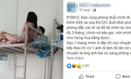 Bạn nữ cùng phòng dẫn trai về ngủ, nghe âm thanh lạ cô gái góp ý thì bị đuổi thẳng cổ