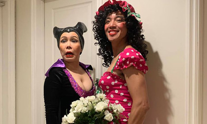 Halloween của sao Việt hải ngoại: Ông xã Hoài Phương chơi lớn giả gái, Việt Hương hóa tiên hắc ám