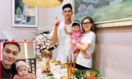 Em gái Quang Vinh 'vắt chân lên cổ' khi chuẩn bị cúng thôi nôi cho con