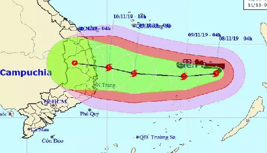 Bão số 6 di chuyển phức tạp, vùng ảnh hưởng rộng