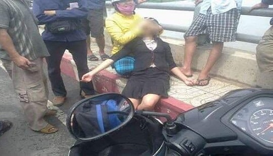 Giải cứu nữ sinh viên định nhảy cầu tự vẫn ở Bình Dương
