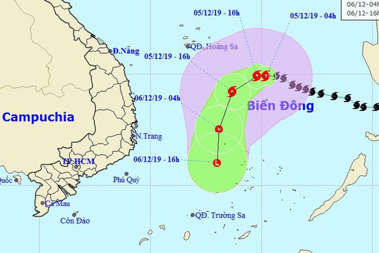 Bộ GTVT ra công điện ứng phó với bão Kammuri trên biển Đông