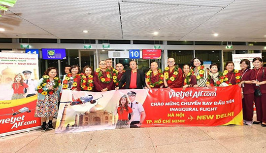 Vietjet tiên phong khai trương 2 đường bay thẳng từ Việt Nam tới New Delhi (Ấn Độ)