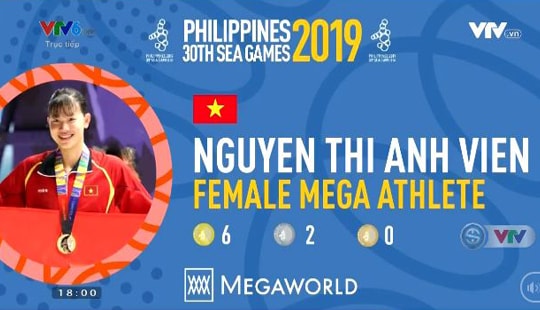 Ánh Viên giành danh hiệu VĐV nữ xuất sắc nhất giải tại SEA Games 30