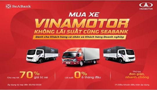 Mua xe Vinamotor không lãi suất cùng SeABank