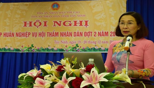 TAND tỉnh Tây Ninh tập huấn nghiệp vụ Hội thẩm nhân dân đợt hai