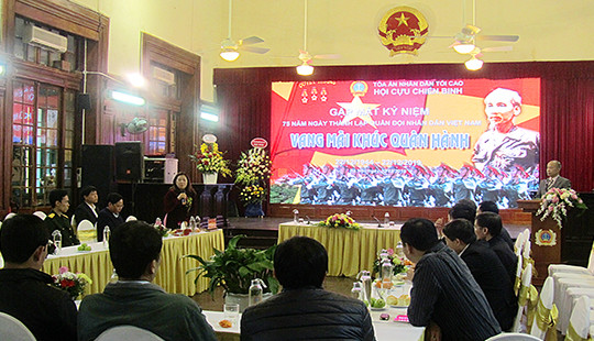 TANDTC gặp mặt kỷ niệm 75 năm ngày thành lập QĐND Việt Nam
