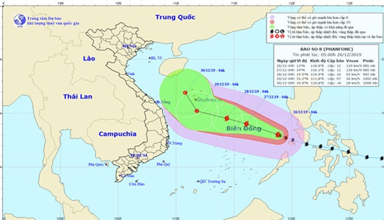 Bão Phanfone gây biển động dữ dội, vùng núi Bắc Bộ đón rét đậm