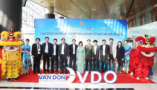 Sân bay Vân Đồn đón chuyến bay đầu tiên từ Nhật Bản