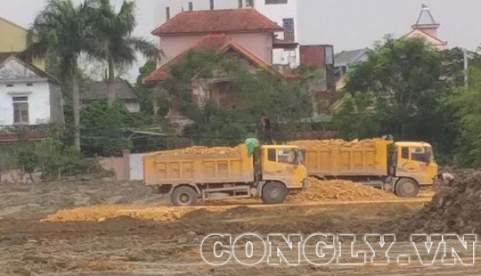 Huyện Đô Lương-Nghệ An: Dự án thu hút đầu tư dùng đất chưa rõ nguồn gốc để san nền