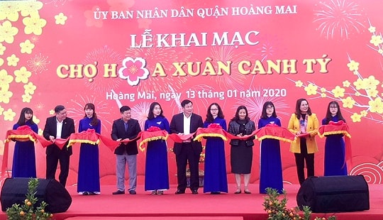 Hoàng Mai - Hà Nội: Chợ hoa tết khoe sắc xuân
