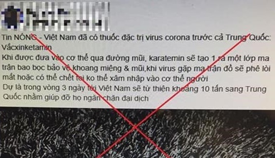 Xử lý đối tượng tung tin dùng ma túy để điều trị virus corona