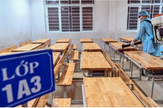 Địa phương không có dịch: Học sinh có thể trở lại trường sau khi tiêu độc, khử trùng lớp học
