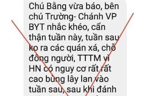 Mạo danh Bộ Y tế lan truyền tin sai dịch Covid-19