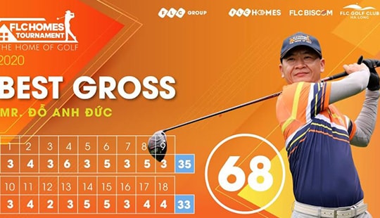 Golfer Đỗ Anh Đức tái lập kỷ lục 68 gậy - Lần thứ 2 nâng cup vô địch giải  FLCHomes Tournament 2020