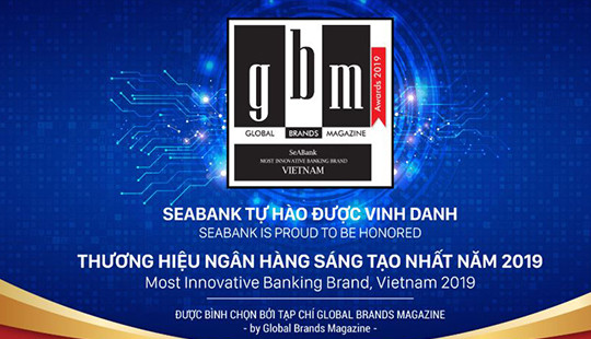 SeaBank nhận giải "Thương hiệu ngân hàng sáng tạo nhất năm 2019"