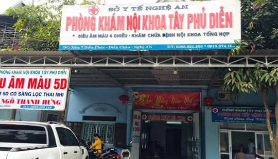 Huyện Diễn Châu - Nghệ An: Nhiều sai phạm tại phòng khám nội khoa Tây Phủ Diễn