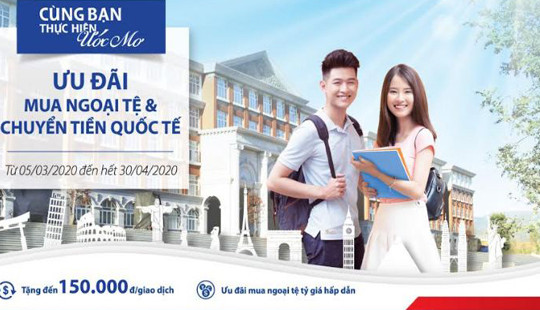 Đến BIDV mua ngoại tệ và chuyển tiền quốc tế để nhận quà