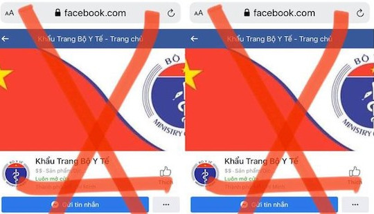 Cảnh báo giả mạo fanpage của Bộ Y tế để bán khẩu trang