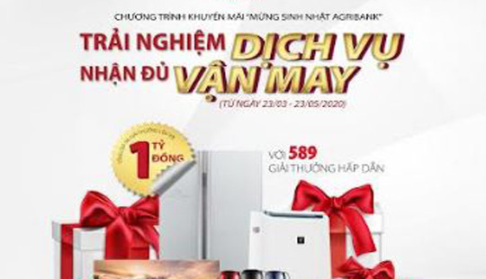 Trải nghiệm dịch vụ Agribank nhân dịp 32 năm ngày thành lập để có cơ hội nhận hơn 580 giải thưởng tổng trị giá 01 tỷ đồng