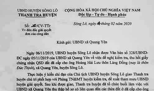 Sông Lô (Vĩnh Phúc): Cần giải quyết dứt điểm những tồn tại ở xã Quang Yên