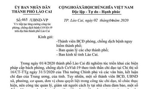 Thành phố Lào Cai: Tăng cường công tác phòng, chống dịch bệnh Covid-19