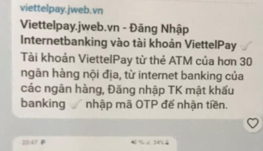 Cảnh báo giả mạo ViettelPay để lừa đảo chiếm đoạt tài sản