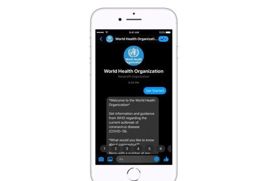 WHO ra mắt chatbot về covid-19 trên Facebook Messenger