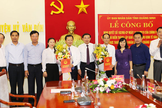 Công bố Nghị quyết của Chính phủ thành lập Ban Quản lý KKT Vân Đồn