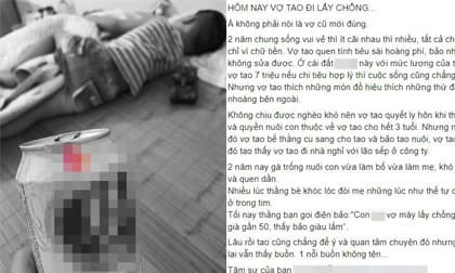 Vừa ra tòa ly hôn xong, vợ cũ bế con 2 tuổi sang cho chồng nuôi để thoải mái... đi nhà nghỉ với sếp