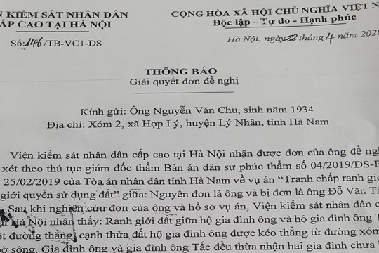 Thông tin “đương sự tự thiêu vì bản án của Tòa án ở Hà Nam” là hoàn toàn sai sự thật