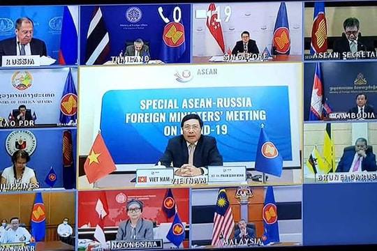 Bộ trưởng Ngoại giao ASEAN-Nga bàn về ứng phó dịch bệnh COVID-19