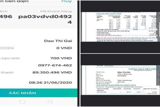 Một hộ dân bất ngờ nhận thông báo tiêu thụ gần 90 triệu tiền điện