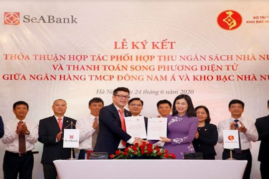 SeABank và Kho bạc Nhà nước ký thỏa thuận phối hợp thu ngân sách và thanh toán song phương điện tử