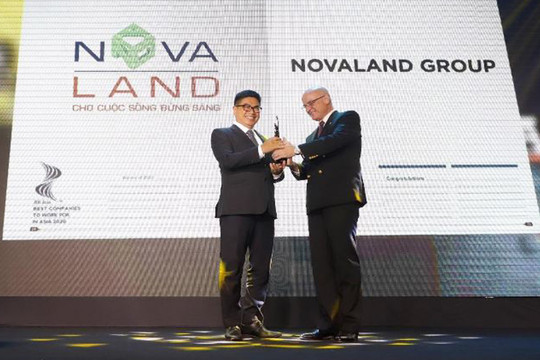 Novaland được vinh danh tại giải thưởng những nơi làm việc tốt nhất châu Á năm 2020