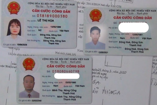 Phá đường dây làm giả căn cước công dân