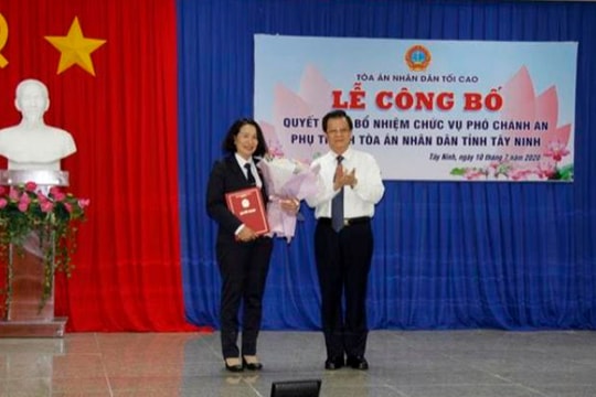 Bổ nhiệm Phó Chánh án phụ trách TAND tỉnh Tây Ninh